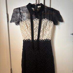 Sandro duo-tone lace dress